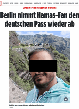 Berlin entzieht Hamas-Sympathisant erneut die deutsche Staatsbürgerschaft