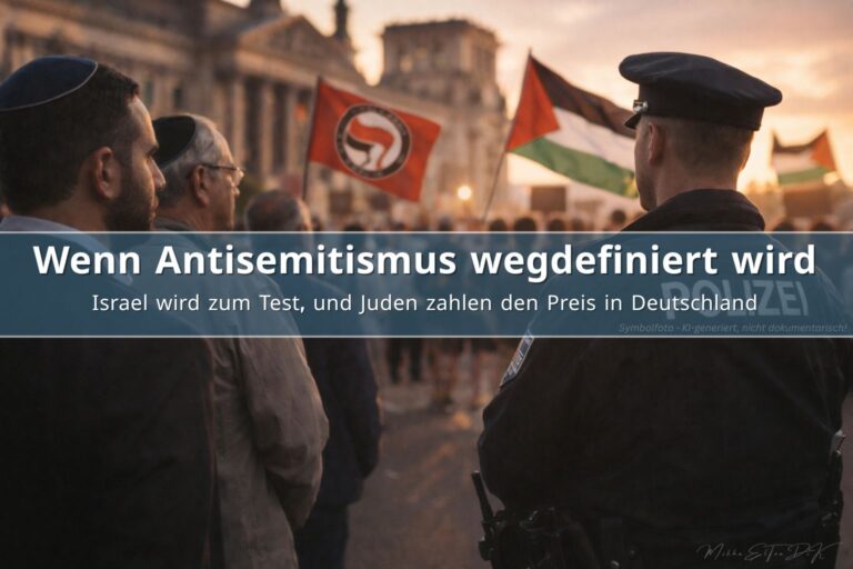 Polizeischutz vor dem Reichstag, jüdische Beobachter und Demonstration mit Antifa und Palästina Fahnen in Berlin