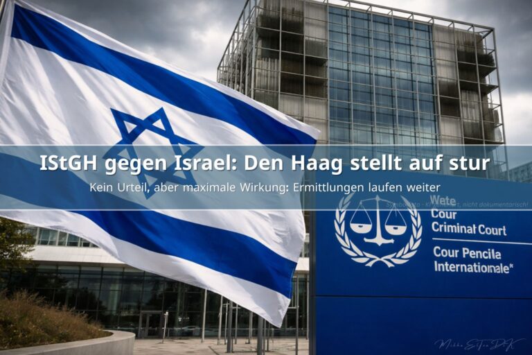 Israelische Flagge weht vor dem Internationalen Strafgerichtshof in Den Haag